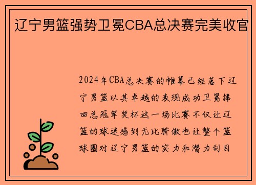 辽宁男篮强势卫冕CBA总决赛完美收官